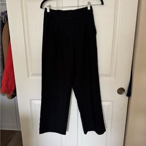 Taylor Black Wide-Leg Trousers Petite